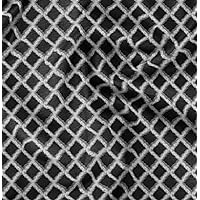 Soimoi Black Fabric - by The Yard - 54 Inch Wide - Diamond Grid Geometric Material - Elegant and Minimalist Patterns for Various Uses Printed Fabric