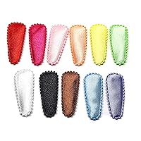 36 Pcs Mix assorted Colors Small plain Satin Hair Clip Covers accessories size 35 Mm
