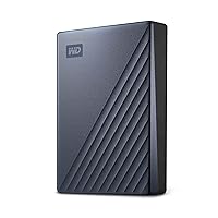 WD 6TB My Passport Ultra Portable Hard Drive, External HDD, Includes Backup Software with Defense Against ransomware, and Password Protection, USB-C and USB 3.1 Compatible - WDBEJA0060BBL-WESN
