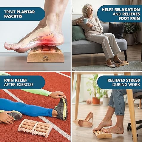 TheraFlow Foot Massager for Plantar Fasciitis Relief Foot Massager for Neuropathy and Foot Massager/Feet Massager for Foot Pain and Foot Roller Massager Plantar Fasciitis Gifts for Mom and Dad