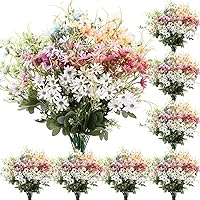 48 Pcs Faux Daisy Flowers Fake Wild Flowers Faux Wildflowers Artificial Wildflowers for Decoration Wild Flowers Artificial Spring Summer UV Resistant Floral Arrangements for Home Outdoor