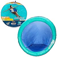 Spring Float Papasan Pool Lounger for Swimming Pool, Inflatable Pool Floats Adult with Fast Inflation for Ages 15 & Up, Aqua