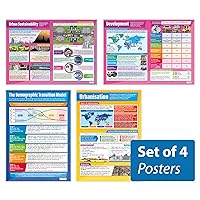 Urbanization & the Economic World Posters - Set of 4 | Geography Posters | Gloss Paper measuring 33” x 23.5” | Geography Classroom Posters | Education Charts by Daydream Education