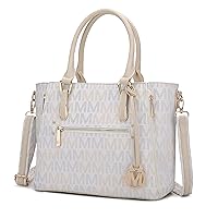 MKF Crossbody Shoulder Bag for Women – PU Leather Top Handle Pocketbook – Roomy Tote Satchel Handbag Purse M Charm
