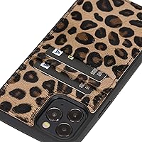 Venito Capri Leather Wallet Case Compatible with iPhone 12 Pro Max (6.7 inch) – Extra Secure with RFID Blocking & Padded Back Cover (Furry Leopard)