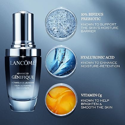 Lancôme Advanced Génifique Face Serum - For Fine Lines & Boosts Radiance - With Bifidus Prebiotic, Hyaluronic Acid & Vitamin Cg