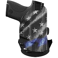 We The People Holsters - Thin Blue Line - Outside Waistband Open Carry - OWB Kydex Holster - Adjustable Ride/Cant/Retention