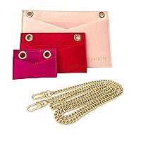 Purse Organizer Insert Conversion Kit with Gold Chain Felt Handbag LV  Toiletry 26, GG Ophidia Pouch 