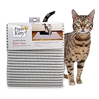 Durable XL Jumbo Foam Litter Mat – Phthalate and BPA Free, Water Resistant, Traps Litter from Box, Scatter Control, Easy Clean Mats – Gray, Model Number: 9051