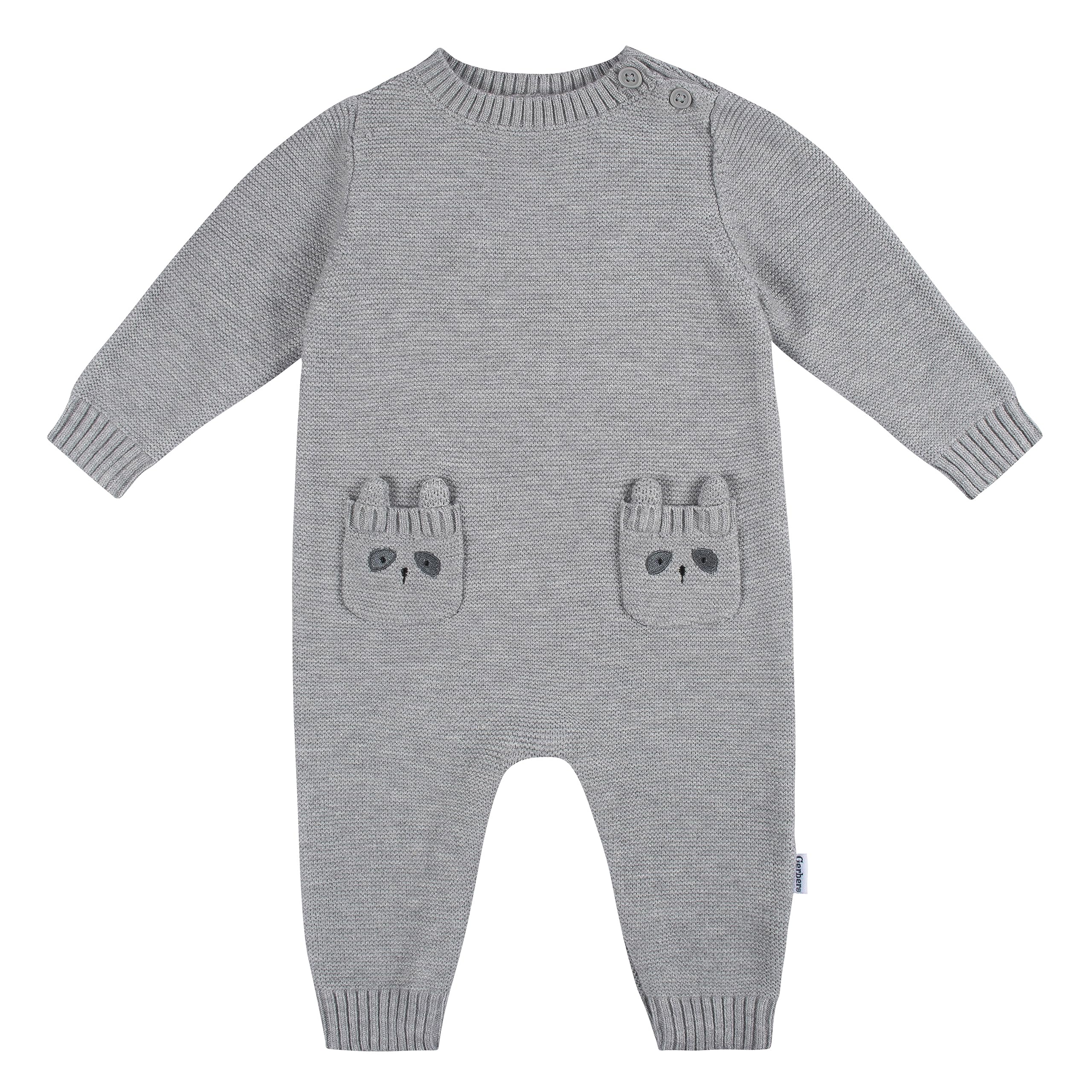 Gerber Baby Boys Sweater Knit Romper Jumpsuit