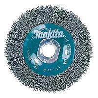 Makita 1 Piece - 4 Inch Crimped Wire Wheel Brush For Grinders - Light-Duty Conditioning For Metal - 4