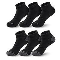 MONFOOT 6 Pairs Daily Cushion Comfort Fit Performance Quarter Socks for Men/Women