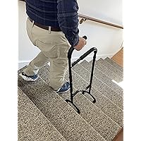 New Stair Climbing Assist Cane by Rock Steady Cane Lets You Walk Up and Down Stairs Easily with Less Pain. Perfect Step Helper for Those with Sore HIPS and Knees