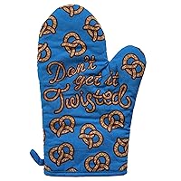 Don't Get It Twisted Oven Mitt Funny Salted Pretzel Novelty Kitchen Glove Funny Graphic Kitchenwear Funny Food Novelty Cookware Twisted Oven Mitt