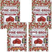 Pine Bros. Softish Throat Drops Wild Cherry - 30 count, Pack of 4