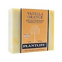 Vanilla Orange Bar Soap - Moisturizing and Soothing Soap for Your Skin - Hand Crafted Using Plant-Based Ingredients - Made in California 4oz Bar
