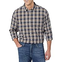 Amazon Essentials Men's Long-Sleeve Regular-fit Stretch Poplin Shirt