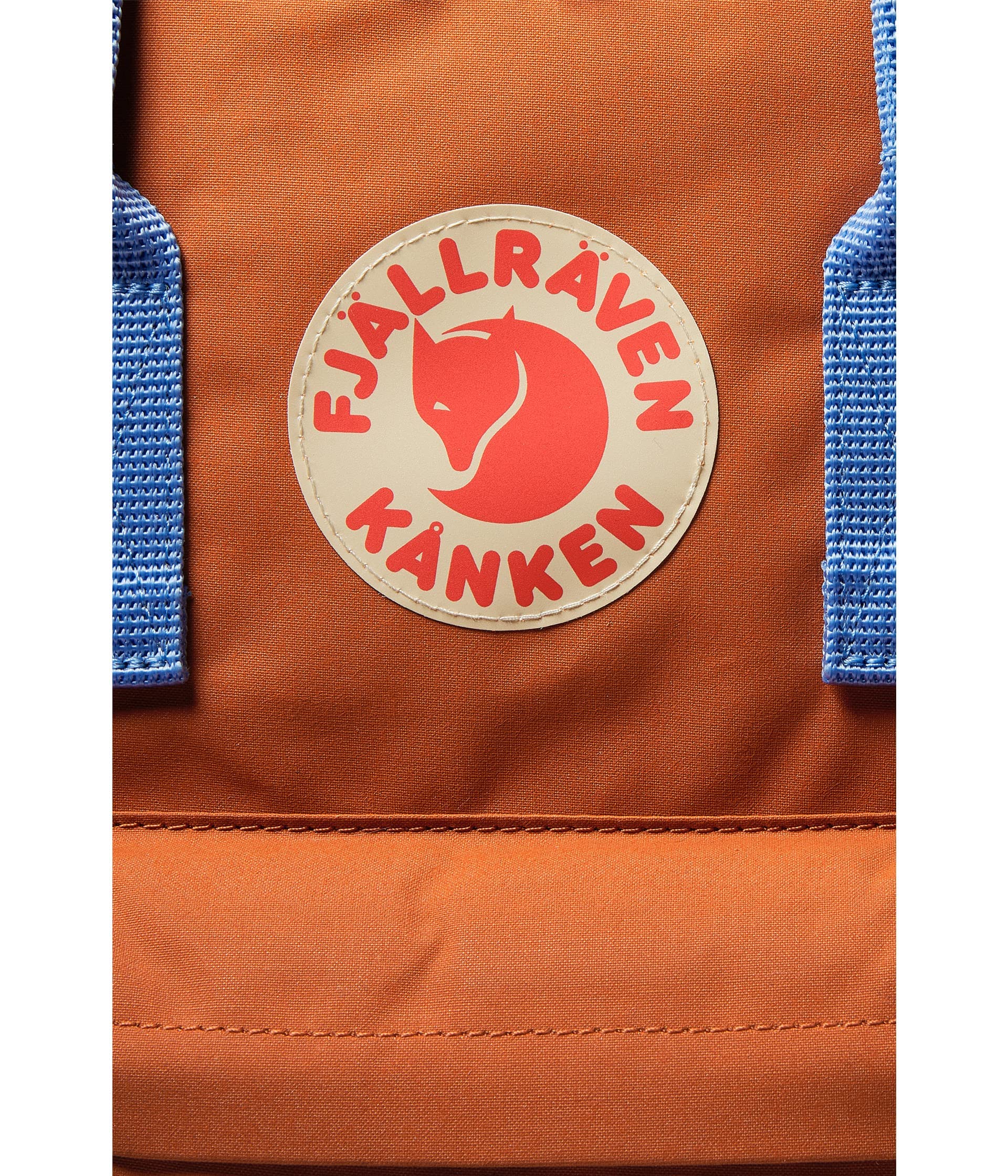 Fjällräven Kånken Backpack for Men, and Women - Lightweight Rugged Vinylon Fabric, Dual Top Handles with Snap Closure, and Classy Look Teracotta Brown/Ultramarine One Size One Size