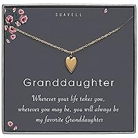 Granddaughter Necklace - Gifts From Grandma and Grandpa to Grandaughter - Birthday, Graduation or Valentine's Gifts for Granddaughter - Grandmother Jewelry Gifts - Grand Daughter Pendant with Gift Box