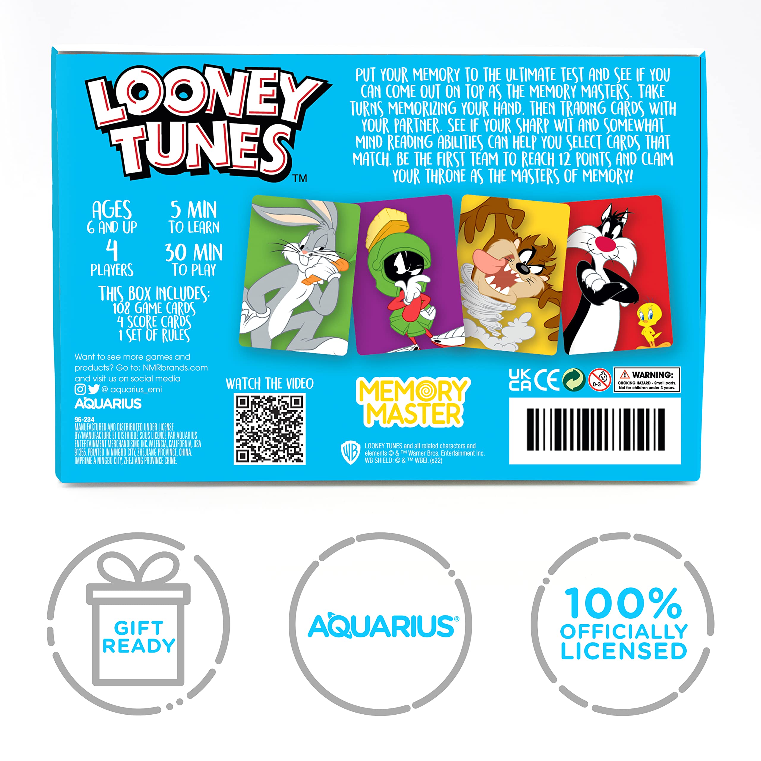 AQUARIUS - Looney Tunes Memory Master Card Game