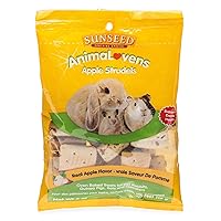 AnimaLovens Apple Strudels, 4 Ounces, Treats for Rabbits Guinea Pigs Rats and Hamsters