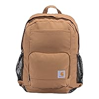 Carhartt Single-Compartment, Durable Pack with Laptop Sleeve and Duravax Abrasion Resistant Base, 23L Backpack Brown, One Size