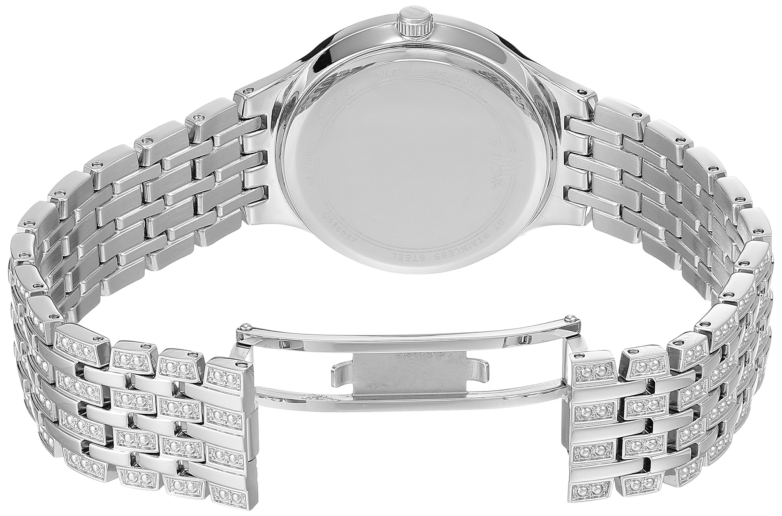 Bulova Crystal Pave 3-Hand Quartz Slim Case Watch