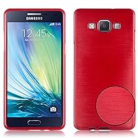 Case Compatible with Samsung Galaxy A5 2015 in RED - Shockproof and Scratch Resistant TPU Silicone Cover - Ultra Slim Protective Gel Shell Bumper Back Skin