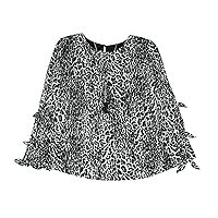 Amy Byer Girls' Long Triple Tie Sleeve and Keyhole Back Top