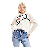 Desigual Women's Woman Flat Knit Thick Gauge Pullover