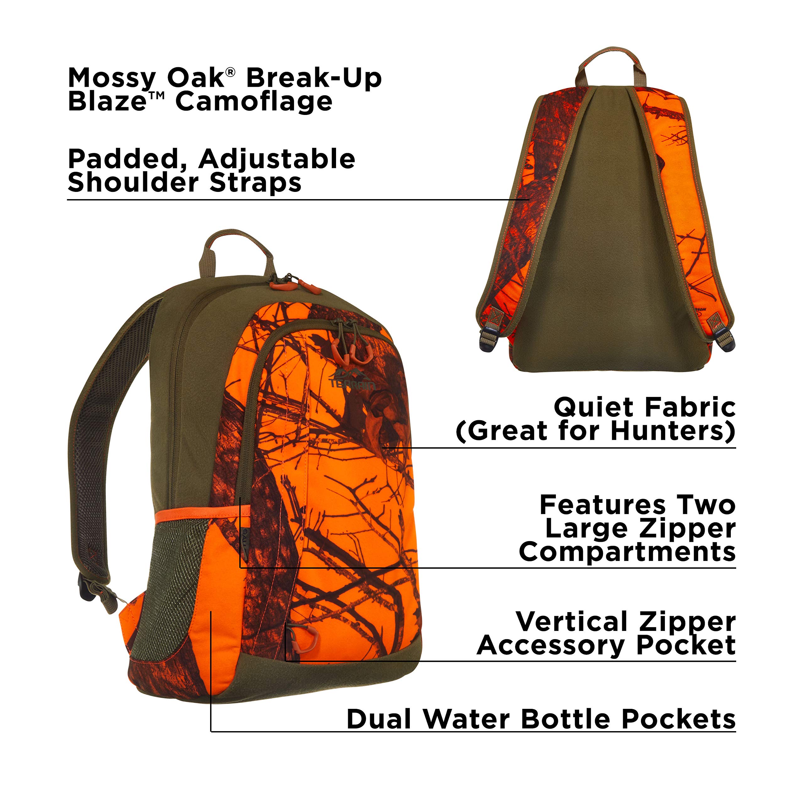Allen Company Orange Camo Daypack - Hiking, Hunting, Camping Backpack - Orange Camouflage Medium Pack - Backpack for Hiking, Camping or Hunting - Terrain Delta 22.1L Pack: Orange Camo