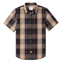 Dubinik® Mens Short Sleeve Button Down Shirts Summer Vintage Short Sleeve Button Down Men Lightweight Men's Casual Shirts