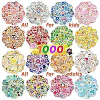 1000Pcs Cute Water Bottle Stickers, Stickers for Kids, Vinyl Waterproof  Cool Scrapbook Stickers Pack for Laptop Skateboard Computer Guitar, Mixed