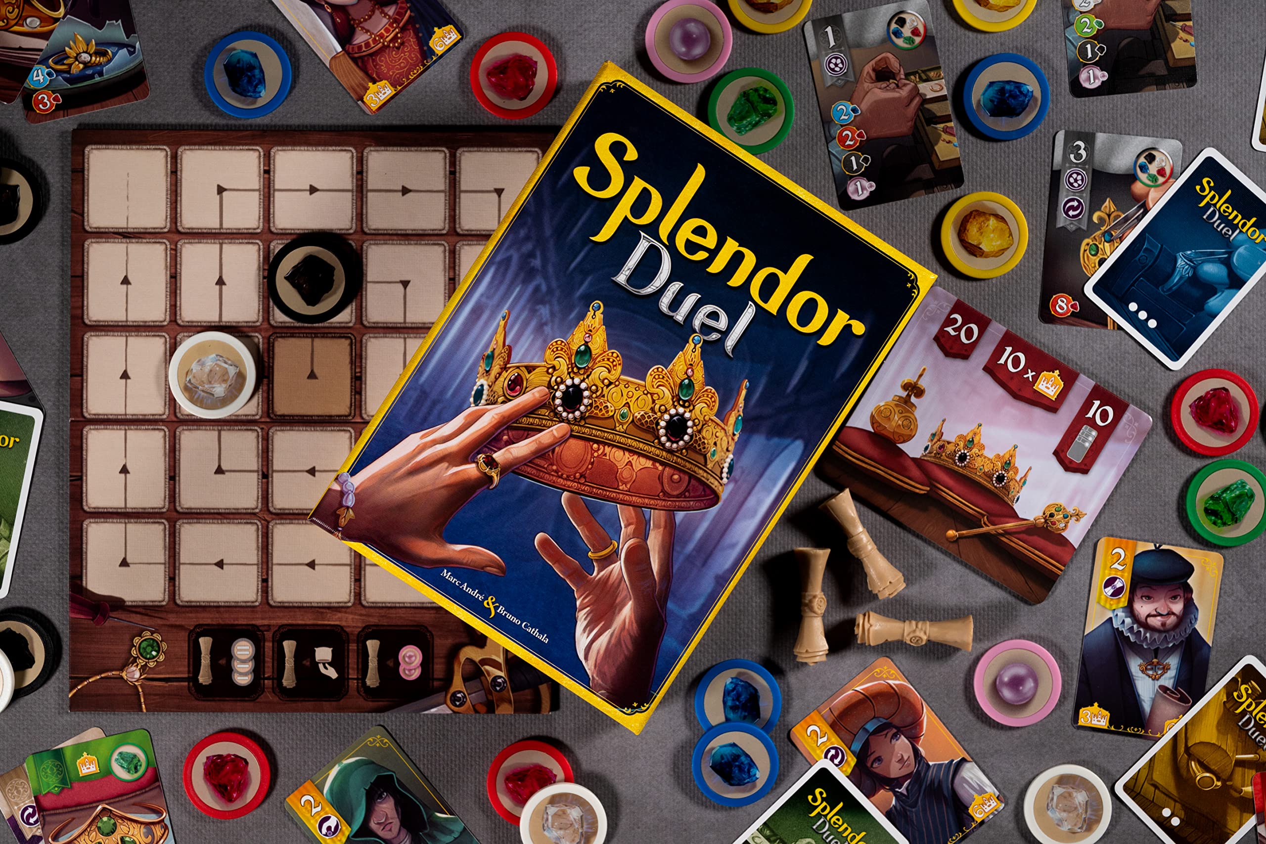 Splendor Duel Board Game - Strategy Game for Kids and Adults, Fun Family Game Night Entertainment, Ages 10+, 2 Players, 30-Minute Playtime, Made by Space Cowboys