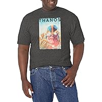Marvel Big & Tall Classic Thanos Glare Men's Tops Short Sleeve Tee Shirt