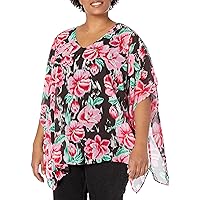 Avenue Women's Plus Size Top Bella Overlay