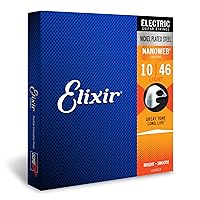 Elixir Strings - Nickel Plated Steel Electric Guitar Strings with NANOWEB Coating - Elixir Electric Guitar Strings - Light (.010-.046)