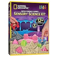 NATIONAL GEOGRAPHIC Sensory Science Kit - Mega Science Kit, Includes Sensory Play Sand for Kids, Slime, Putty, and Other Projects, Slime Kit for Boys and Girls, Stress Relief Toy (Amazon Exclusive)