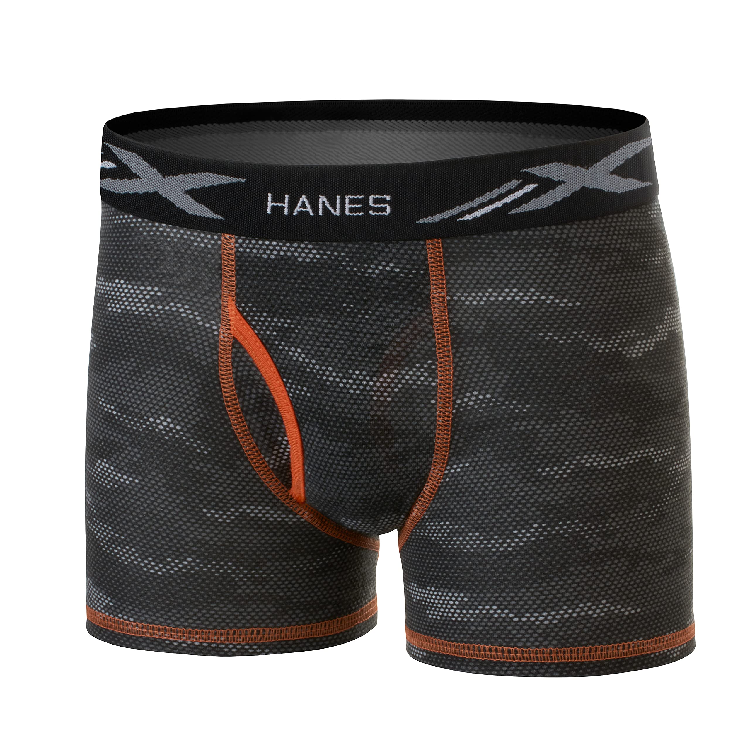 Hanes Boys' Underwear, X-Temp Moisture-Wicking Boxer Briefs, 6-Pack