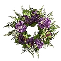 Nearly Natural 24in. Artificial Hydrangea Berry Wreath