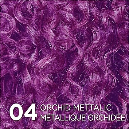 L'Oreal Paris Colorista Metallic Semi Permanent Hair Color for Bleached or Blonde Hair, Color Depositing Hair Mask Formula, Metallic Orchid Purple