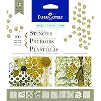 Mixed Media Paper Stencils - 101 Collection - 10 Reusable Graphic Stencils
