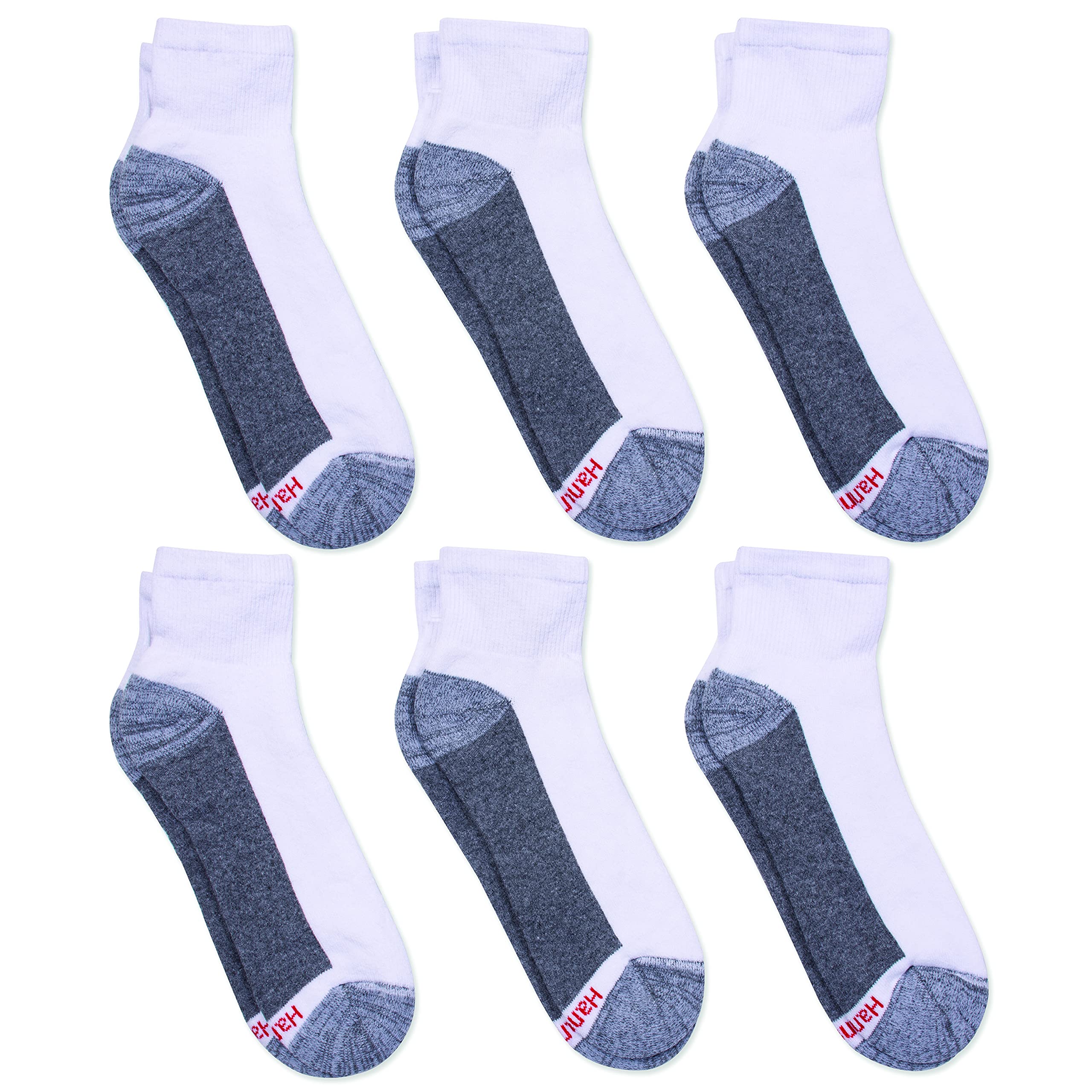 Hanes Men's Max Cushioned Crew Socks, Moisture-Wicking with Odor Control, Multi-Pack