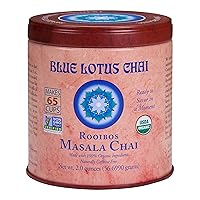 Rooibos Flavor Masala Chai - Makes 65 Cups - 2 Ounce Masala Spiced Chai Powder with Organic Spices - Instant Indian Tea No Steeping - No Gluten