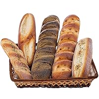 Gresorth 5pcs Fake French Baguette Bread Set for Home Kitchen Party Decoration Artificial Large Combination Food Model Realistic Lifelike