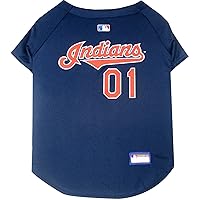 Pets First MLB Jersey for Dogs & Cats - Cleveland Guardians Dog Jersey, Small.