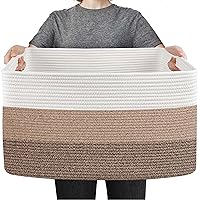 Extra Large Blanket Storage Basket, 23.6
