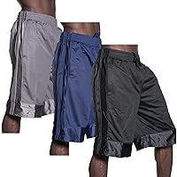 Hat and Beyond Mens Heavyweight Mesh Shorts Athletic Fitness Gym Sports Workout Basketball S-5XL