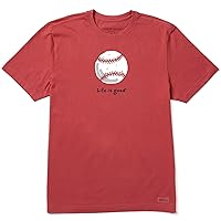 Life is Good Men's Vintage Crusher Graphic T-Shirt, Baseball