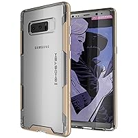 Galaxy Note 8 Clear Case, Ghostek Cloak 3 Series Reinforced Impact Protection Supports Wireless Charging | Gold